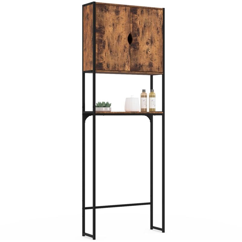 Meuble étagère dessus wc placard dayton design industriel avec étagère