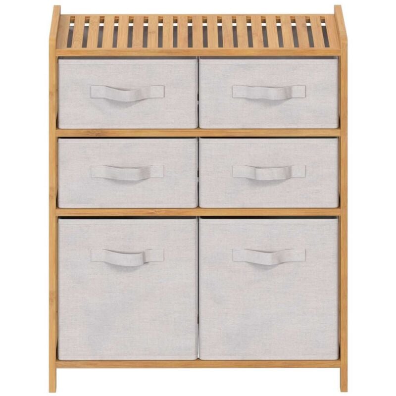 Five Simply Smart - Meuble étagère double 6 paniers