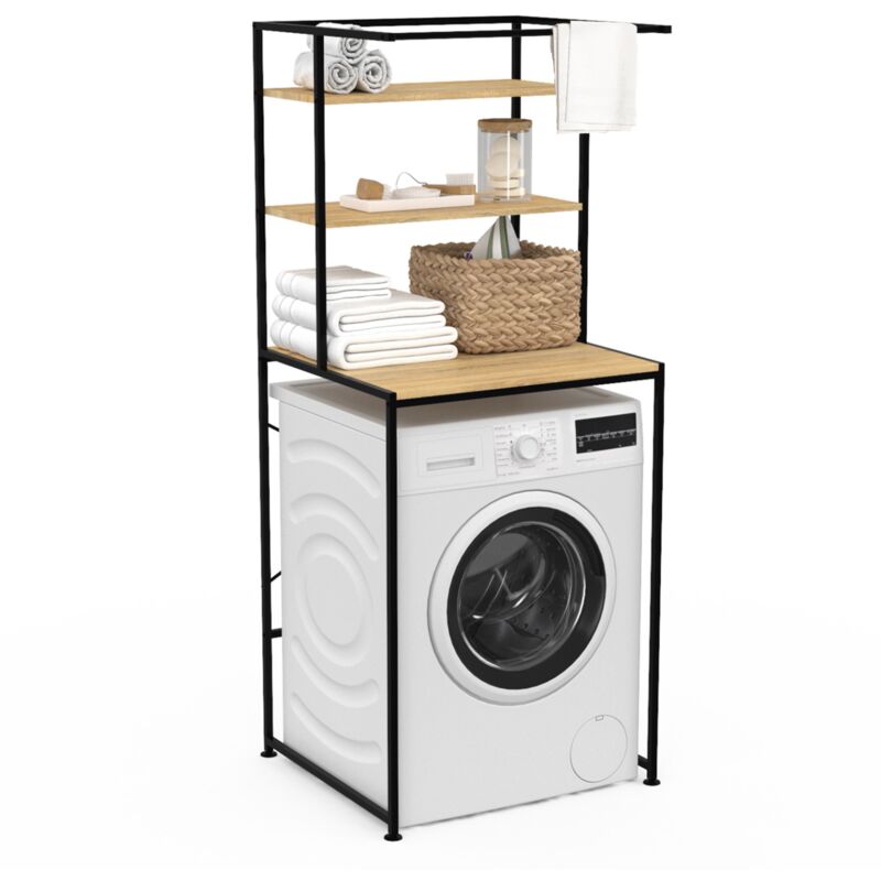Meuble étagères de rangement dessus machine à laver detroit design industriel