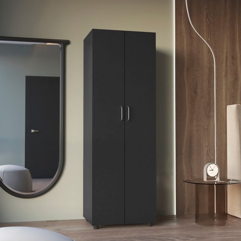 Tuhome Concept - Meuble garde-manger Cyrus en mélaminé avec 3 étagères