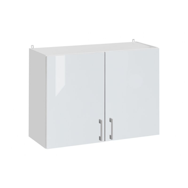 Meuble haut de cuisine Eco Blanc Brillant 2 portes l 80 cm