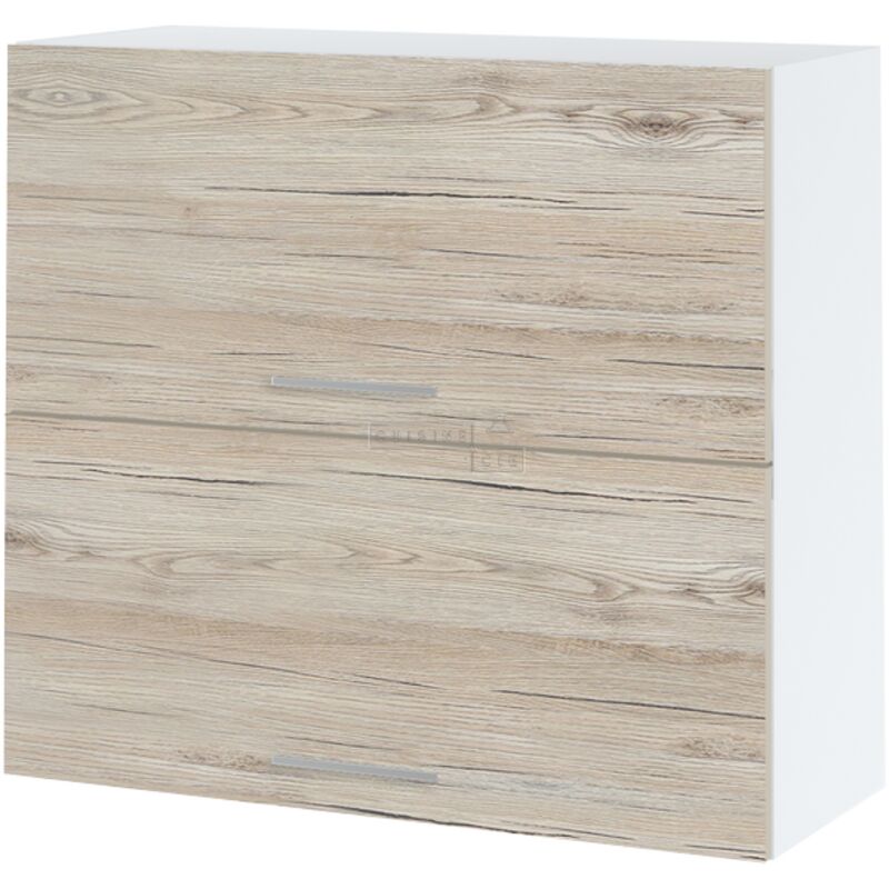 Meuble haut de cuisine Bellissi Noyer Blanchi 2 portes relevables L 90 cm