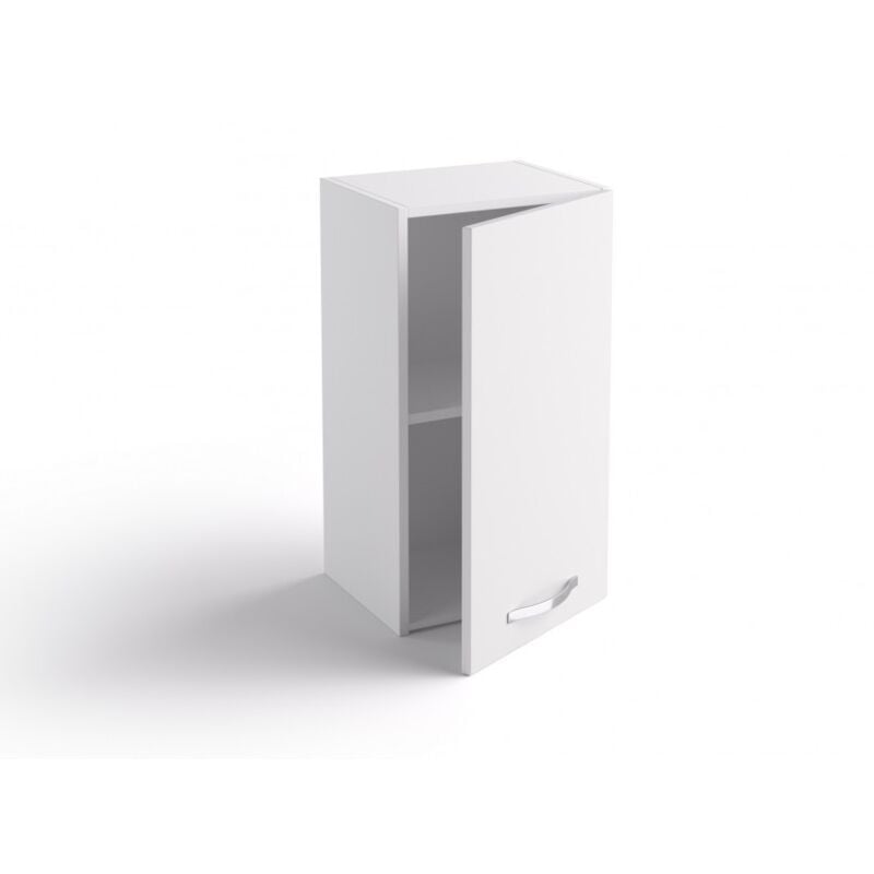 Bloc de cuisine suspendu 40x33x72 cm en bois blanc mat avec une porte - Massa