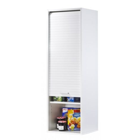 Meuble haut de cuisine à rideau 40x35x123,6 cm blanc - COOK