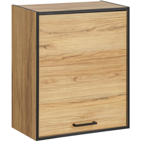 Meuble haut de cuisine "Carballo" - Naturel/Noir - L 60 x H 72 cm - Livraison gratuite