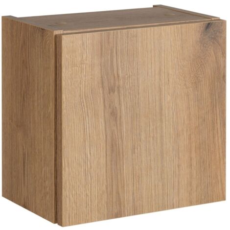 Meuble haut de salle de bain suspendue NOVA OAK en chêne 30 x 30 cm