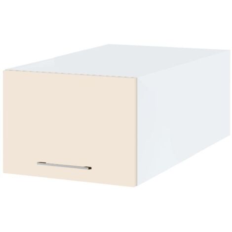 Meuble haut grande profondeur de cuisine Lovia Vanille Mat 1 porte relevable L 50 cm
