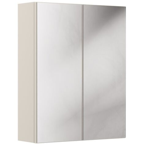 Meuble haut miroir BRAZZA – 2 portes – Coloris marron congo – L60 x H75 cm – À suspendre