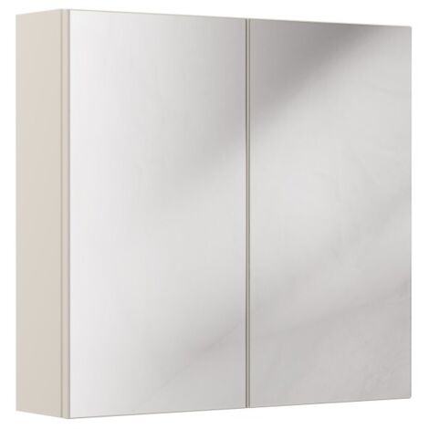 Meuble haut miroir BRAZZA – 2 portes – Coloris marron congo – L80 x H75 cm – À suspendre