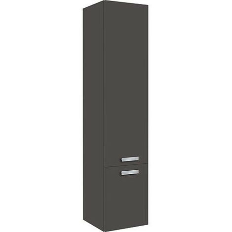 Meuble haut Serie MAB 2 portes anthracite brillant ouverture gauche lxHxP 350x1585x370x mm