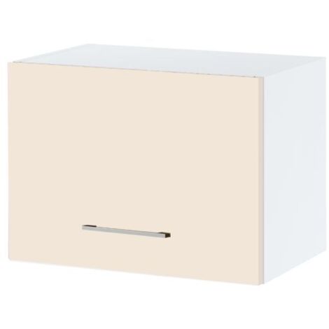 Meuble haut SLIM de cuisine Lovia Vanille Mat 1 porte relevable L 50 cm