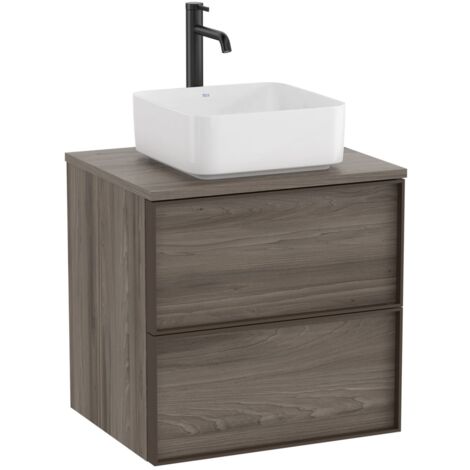Meuble "INSPIRA" 600 - 2 tiroirs pour vasque à poser (non incluse) - Magnolia - Roca