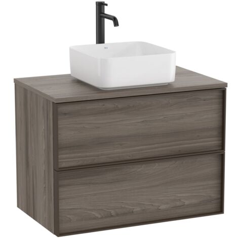 Meuble "INSPIRA" 800 - 2 tiroirs pour vasque à poser (non incluse) - Magnolia - Roca