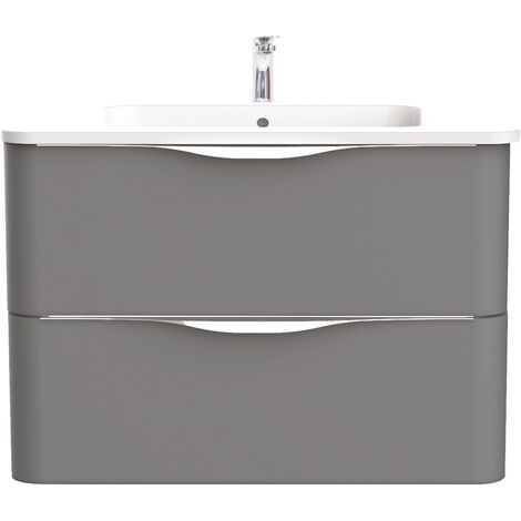 Meuble JAPHAR laqué 90 gris - Gris anthracite