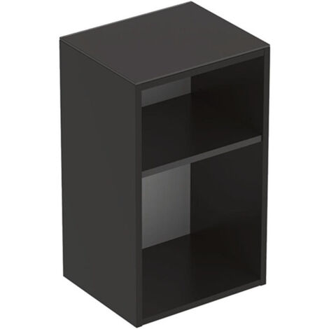 Meuble latéral bas Geberit Smyle Square, sans porte: Largeur 36cm, Hauteur 60cm, Profondeur 29.9cm, Gris velouté / Laqué mat