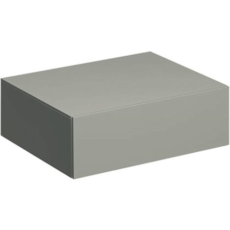 Meuble latéral bas Geberit Xeno²avec un tiroir: Largeur 58cm, Hauteur 20cm, Profondeur 46.2cm, Greige / Laqué mat