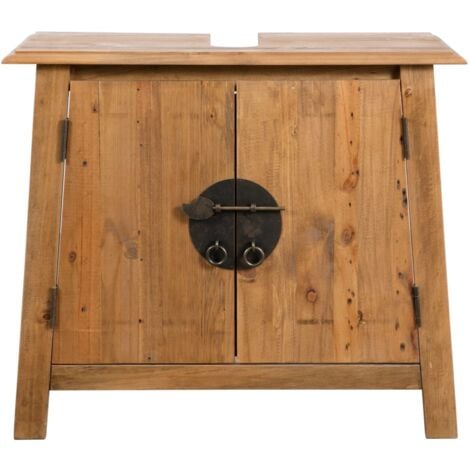 VIDAXL Meuble-lavabo de salle de bains pin massif 70x32x63 cm