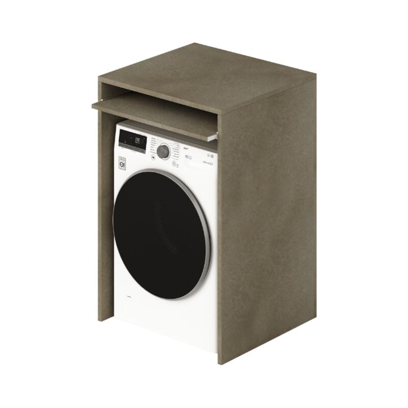 Webmarketpoint - Meuble lave-linge avec étagère coulissante coloris Clay H105x71x65cm