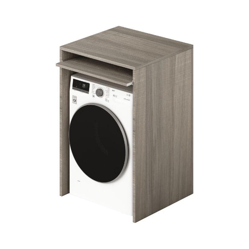 Webmarketpoint - Meuble lave-linge avec étagère coulissante coloris Olmo H105x71x65cm