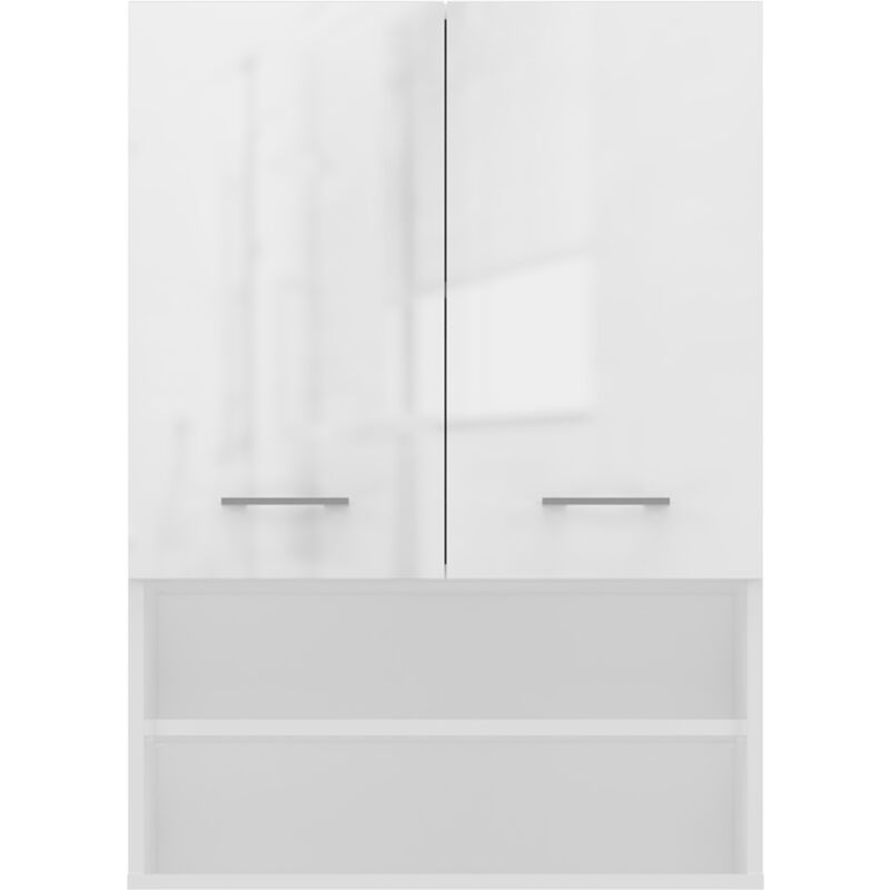 Pola MINI/DK meuble pour lave-linge, BLANC BRILLANT