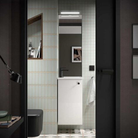 Meuble lave mains - Blanc brillant
