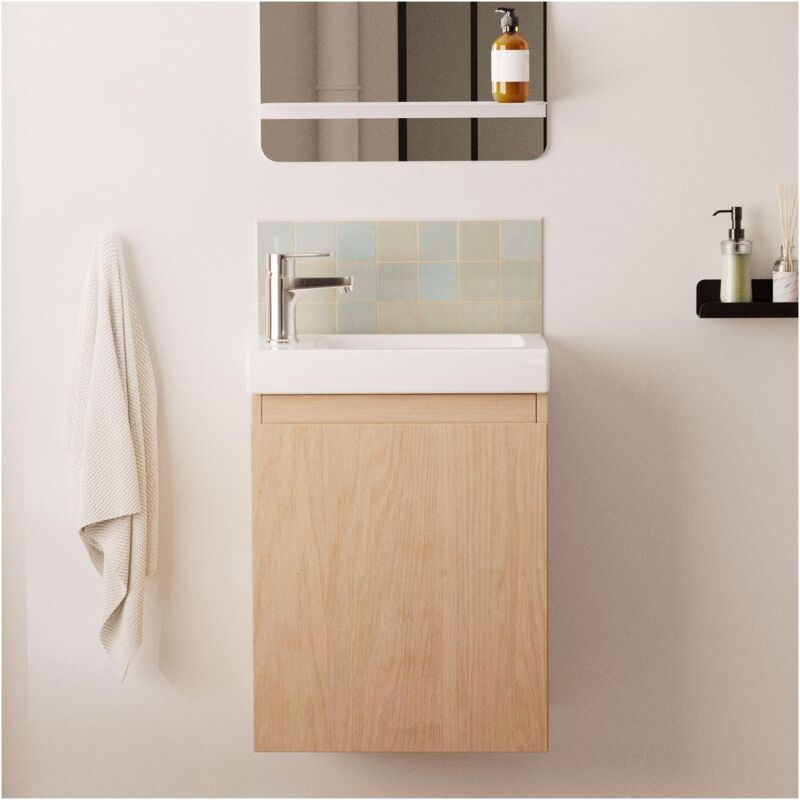 Meuble lave-mains lisa + robinet chromé