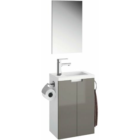 Meuble lave-mains Closy pack avec miroir L 40 x H 60 x P 25,2 cm