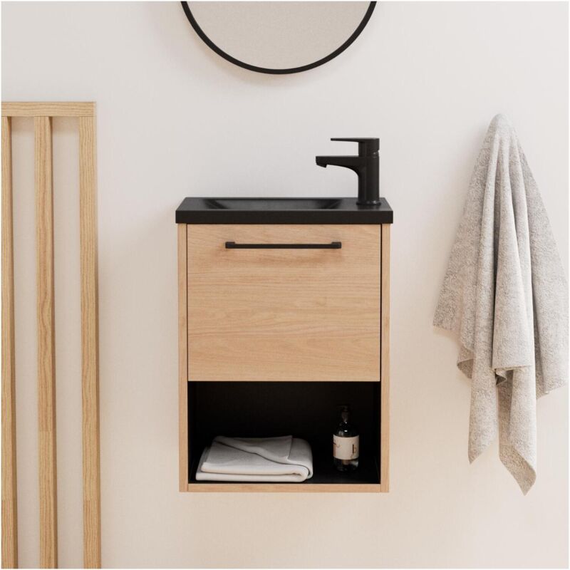 Ensemble meuble lave-mains nika + robinet