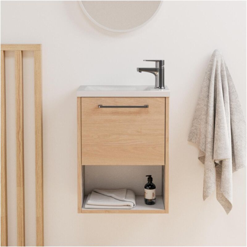 Ensemble meuble lave-mains nika + robinet