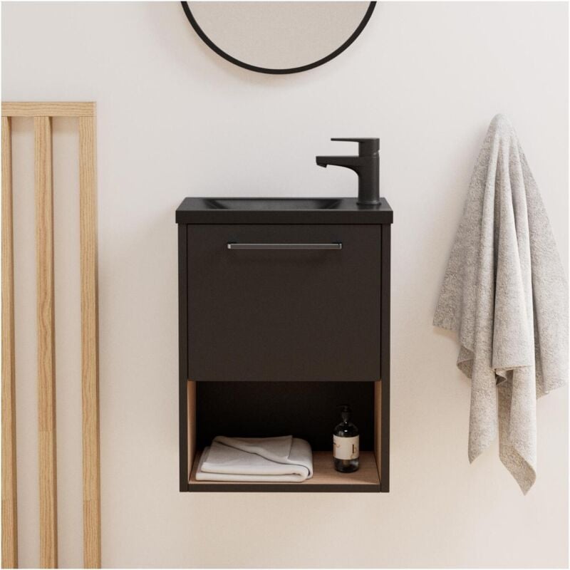 Mob-in - Ensemble meuble lave-mains nika + robinet