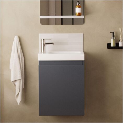 Meuble Lave-mains Gris L41 X H53 Lisa - Gris