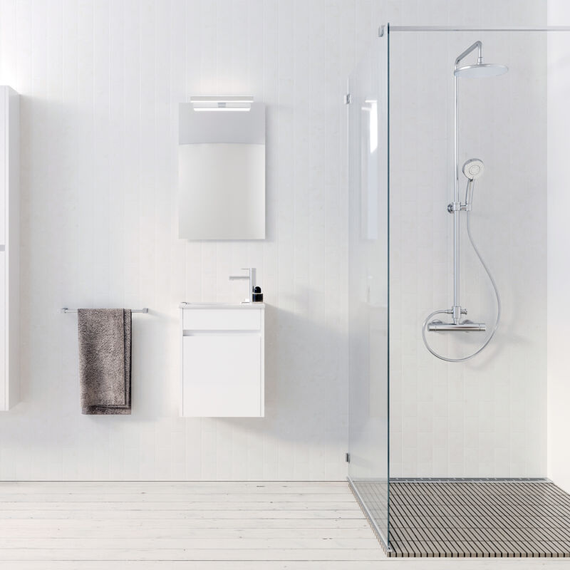 Meuble Lave Mains mini 40x50x22 cm - Blanc