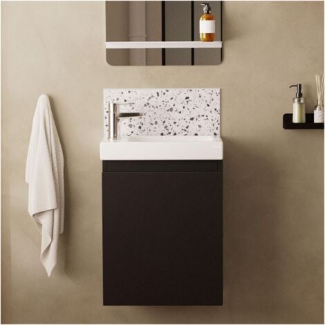 Meuble Lave-mains Noir Carbone L41 x H53 LISA