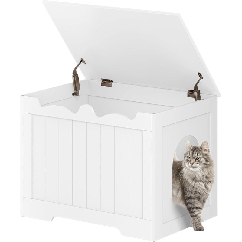 Meuble Litiere Chat,Meuble D'armoire Caché à Ouverture Supérieure