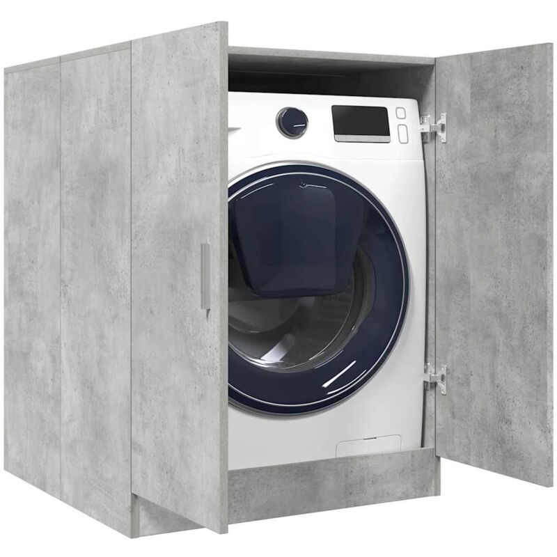 Meuble machine à laver Meuble pour wc Gris béton 71x71,5x91,5 cm 57662