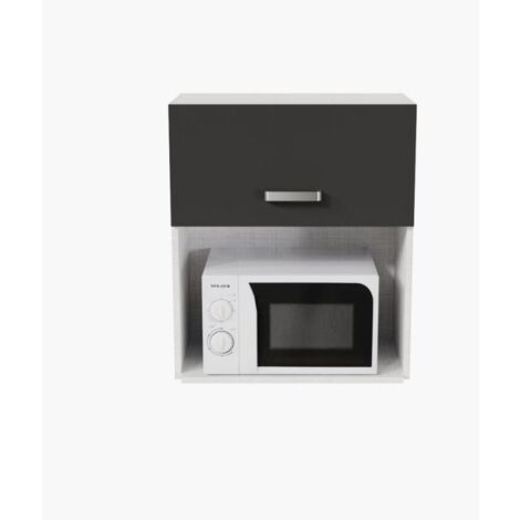 Meuble micro-ondes - 60 cm - Noir