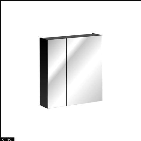 Meuble miroir - 60 cm - 2 portes - BOLD BLACK