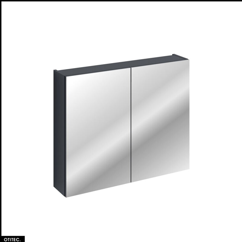 Otitec - Meuble miroir - 80 cm - 2 portes - bold deep blue