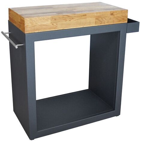 Meuble multifonction graphite avec tablette bois 80 x 45 x 91 cm - Artiss
