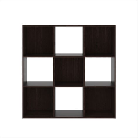 Bibliothèque 9 cubes Galano Nice, armoire de rangement avec compartiments ouverts, pour salon, chambre, bureau, chambre d'enfants , 91.14cm W x 29.54cm D x 91.14cm H - Couleur Blanc