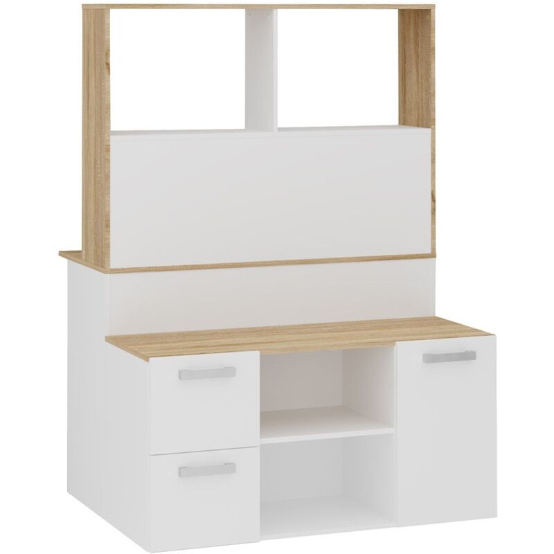 Calicosy - Meuble multifonctions tv et bureau Mainz - L110,5 cm