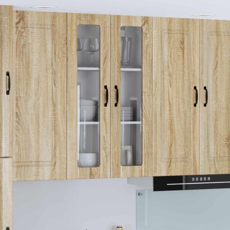 Meuble mural de cuisine-Armoire suspendue de rangement Chêne Sonoma 60 x 31 x 100 cm