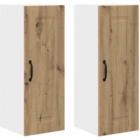 Meuble mural de cuisine，Armoire de cuisine 2 pcs Chêne artisanal 30 x 31 x 80 cm CFW24670