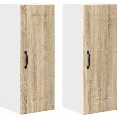 Meuble mural de cuisine，Armoire de cuisine 2 pcs Chêne Sonoma 30 x 31 x 80 cm CFW35886