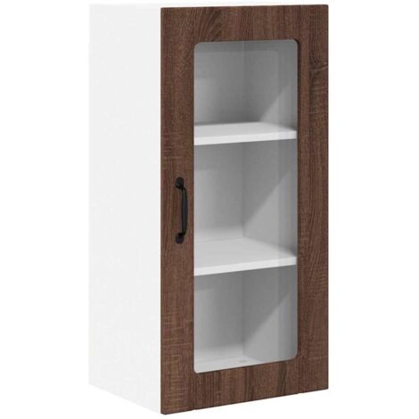 Meuble mural de cuisine，Armoire de cuisine avec étagère Chêne brun 40 x 31 x 80 cm CFW15592