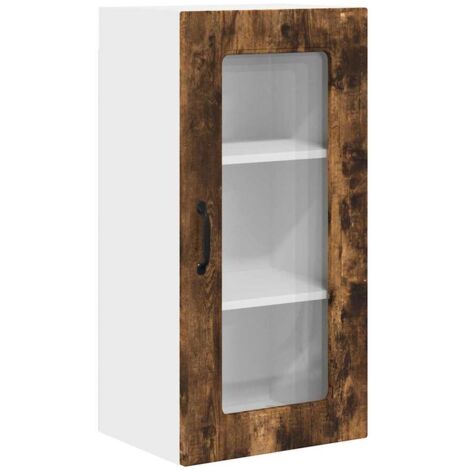 Meuble mural de cuisine，Armoire de cuisine avec étagère Chêne fumé 40 x 31 x 80 cm CFW36719