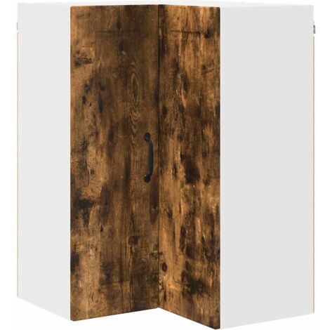 Meuble mural de cuisine，Armoire de cuisine avec étagère Chêne fumé 57 x 57 x 80 cm CFW35382