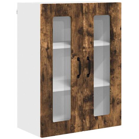 Meuble mural de cuisine，Armoire de cuisine avec étagère Chêne fumé 60 x 31 x 80 cm CFW41147