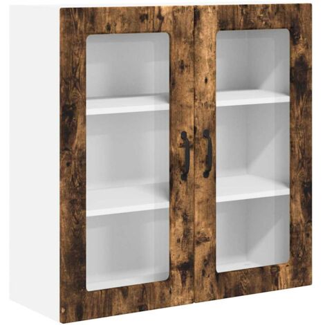 Meuble mural de cuisine，Armoire de cuisine avec étagère Chêne fumé 80 x 31 x 80 cm CFW60875