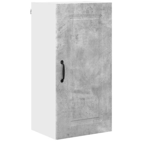 Meuble mural de cuisine，Armoire de cuisine avec étagère Gris béton 40 x 31 x 80 cm CFW18730